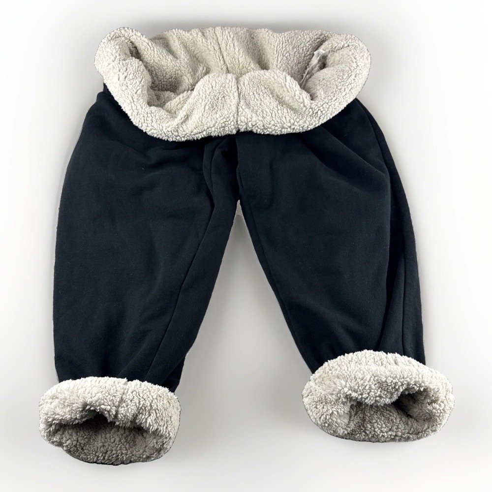 Eddie Bauer Sherpa Lined Fleece Pants Mens 2XL Black Sweatpants Outdoors Winter